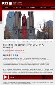 Radio interview: Sir John A.'s reputation is at stake!